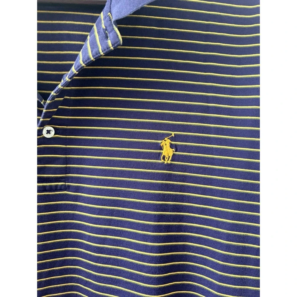 Polo Golf by Ralph Lauren Men's Striped Pima Cotton Polo Shirt Size L